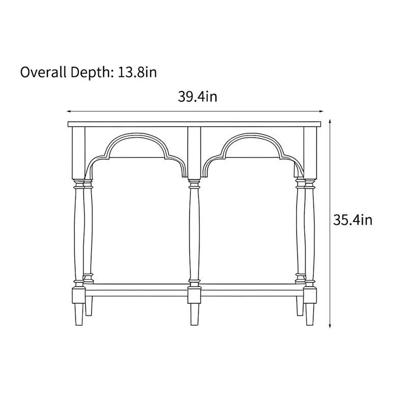Console simple de style champêtre français