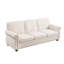 Velours de style Mid-Century moderne, 3 places avec mousse haute, pieds en bois massif, toucher-1623574545