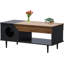 Table basse noire 45 po avec tiroir de rangement et table basse en bois avec chat-92697926