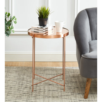 Table de bout avec plateau en verre