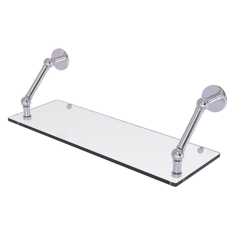 Dalston Bracket Shelf, Polished Chrome, 8" H x 24" W x 8'" D