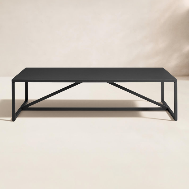 Strut Outdoor Coffee Table, 12" H x 40" W x 40" D, Carbon