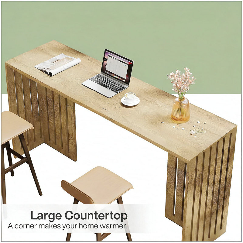 Elegant Wood Kitchen Table,Coffee Table,Rectangular Dining Table, Natural