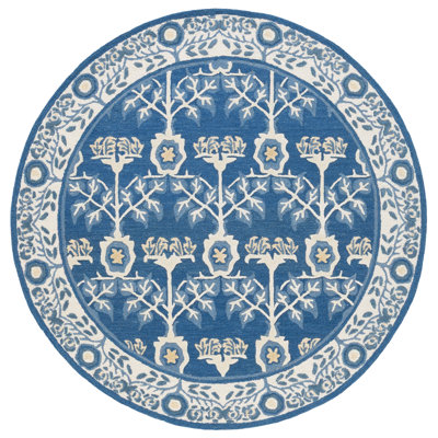 Earthly Treasures Hand Tufted Wool;Cotton;Viscose Floral Indoor Rug