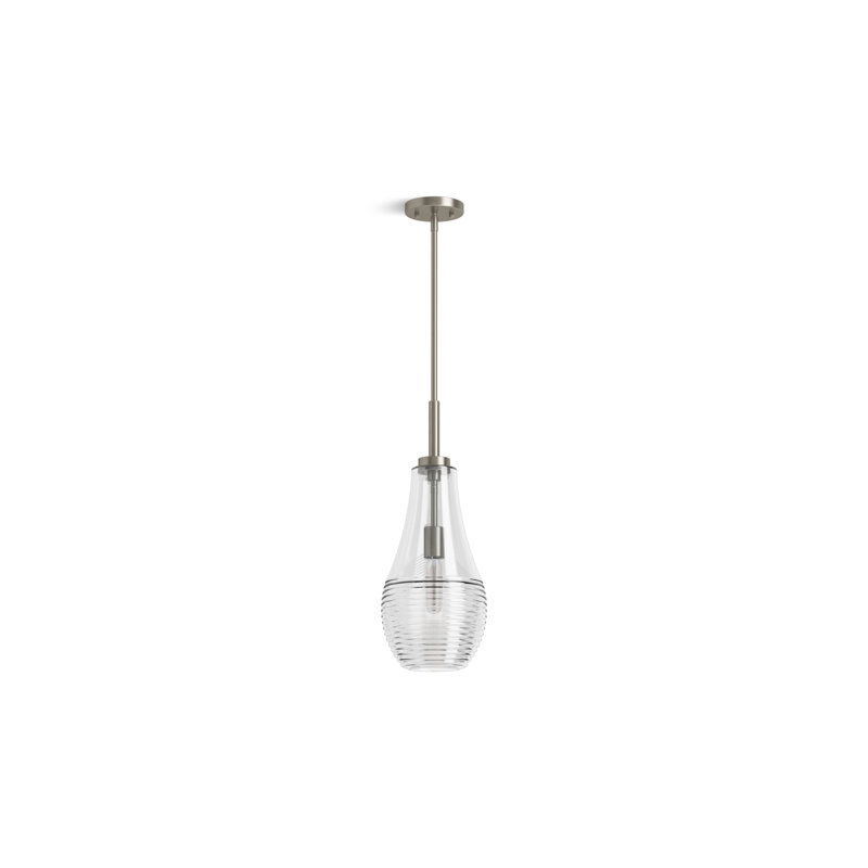 Simplice 5 In. Bottle Pendant, Brushed Nickel, 72.44" H x 8" W x 12.38" D