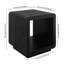 Table d'appoint carrée de 20 po de large Lonni en grain noir-117546232