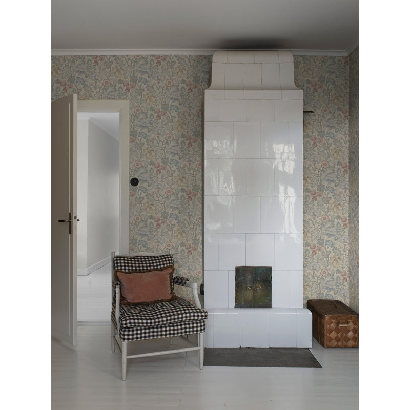 Boråstapeter Jane Mural, Gray/Blue/Red