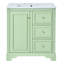 Armoire de meuble-lavabo avec lavabo en céramique / 4 tiroirs et tablettes réglables / meuble-lavabo-113435648