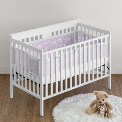 Rose Lavender Sweet Jojo Designs + BreathableBaby Breathable Mesh Crib Liner