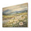 Marguerite blanche en fleur dans un paysage de montagne - marguerites, art mural sur bois de pin naturel-101405986