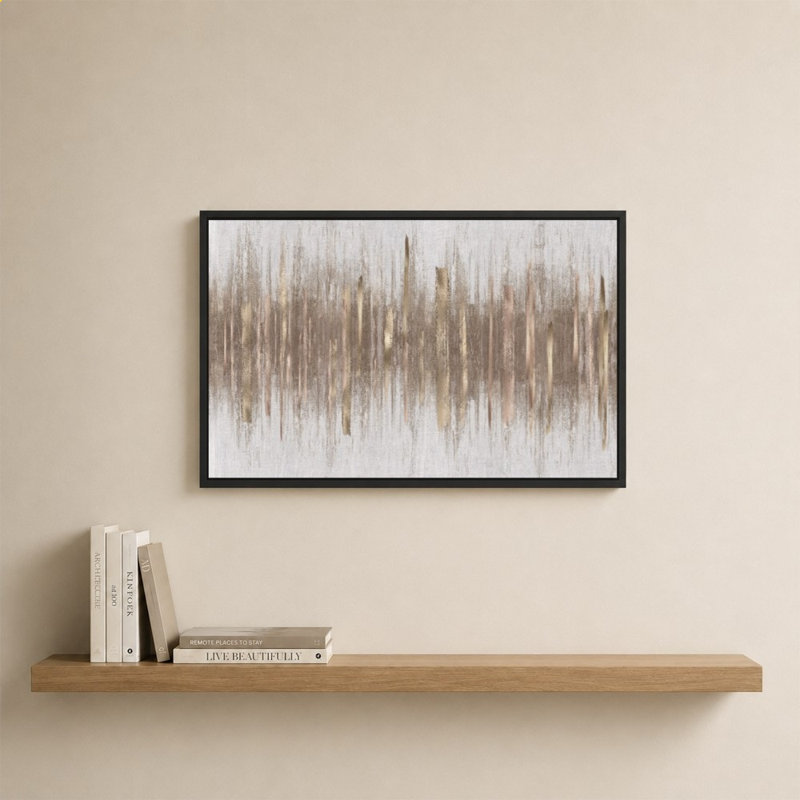 «Path of Gold» par Susan Jill - impression sur toile, 24" H x 34" W, Black