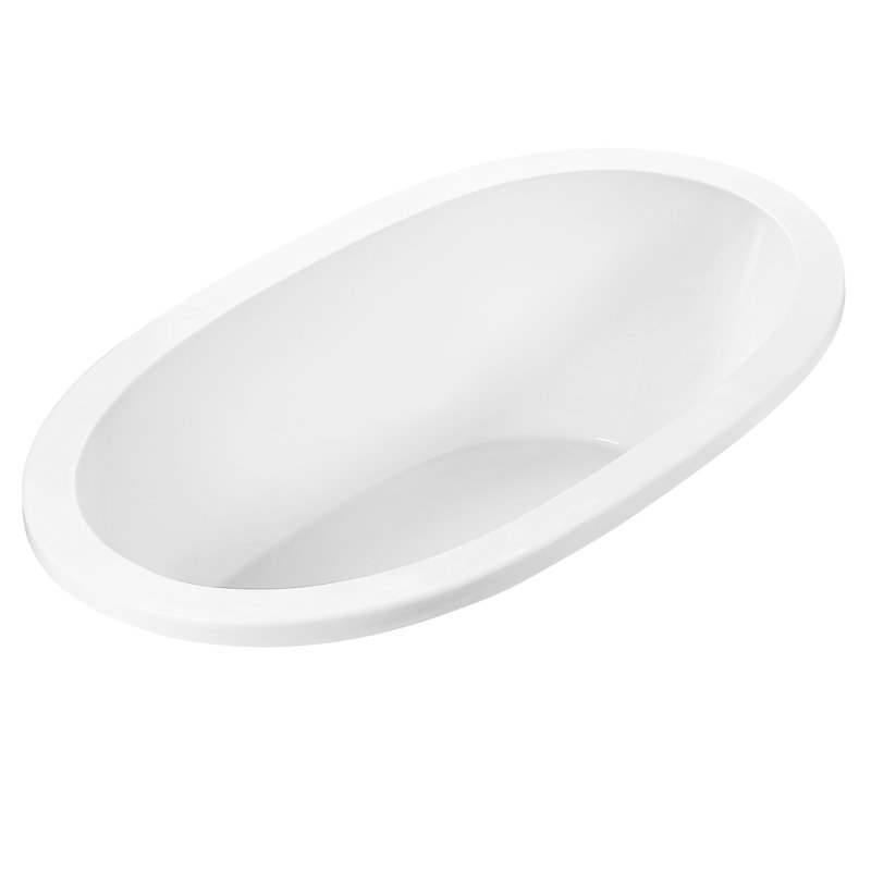 Basics® 72.5" Whirlpool Bathtub, White