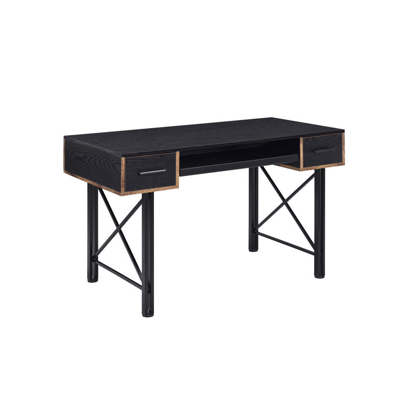 Settea  Finish Computer Desk (Not Including Office Chairs), Black