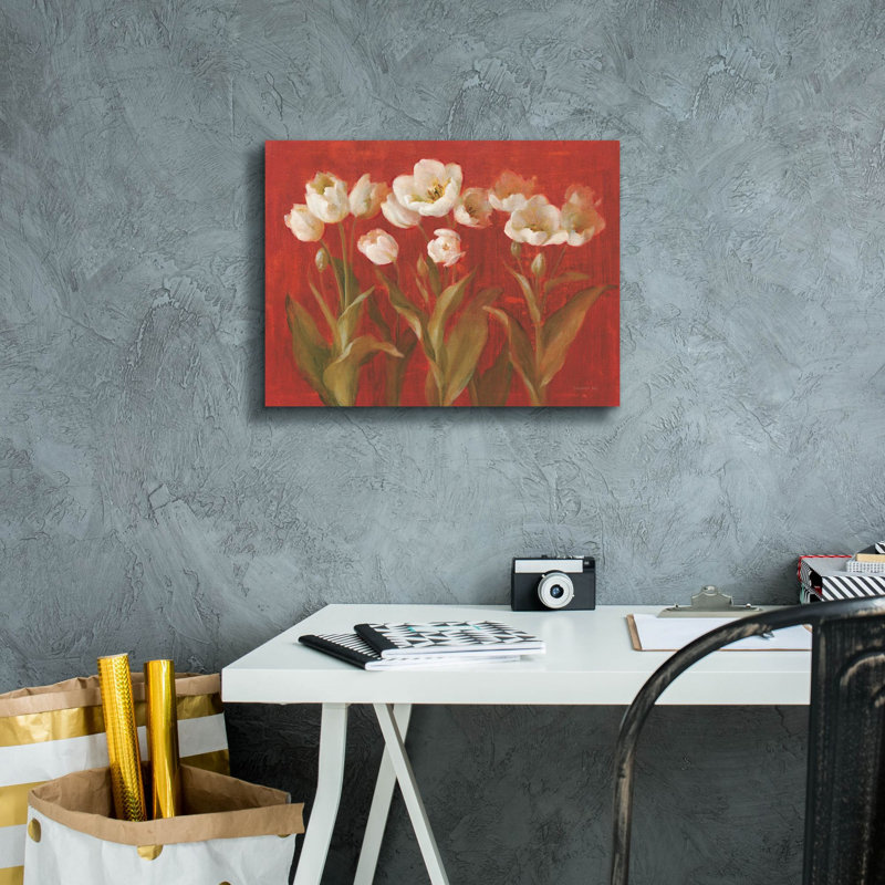 «Tulip Garden» par Danhui Nai, art mural sur toile, H 12 pi x l 16 pi