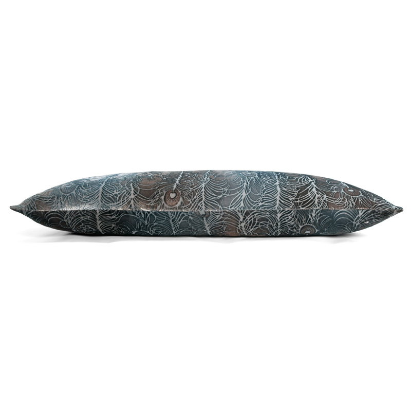 Large Rectangle Velvet Pillow Cover & Insert, Gunmetal