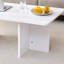 Table basse en bois aggloméré de 44,8 pouces à grain de bois - Support triangulaire de luxe moderne et stable.-29937814