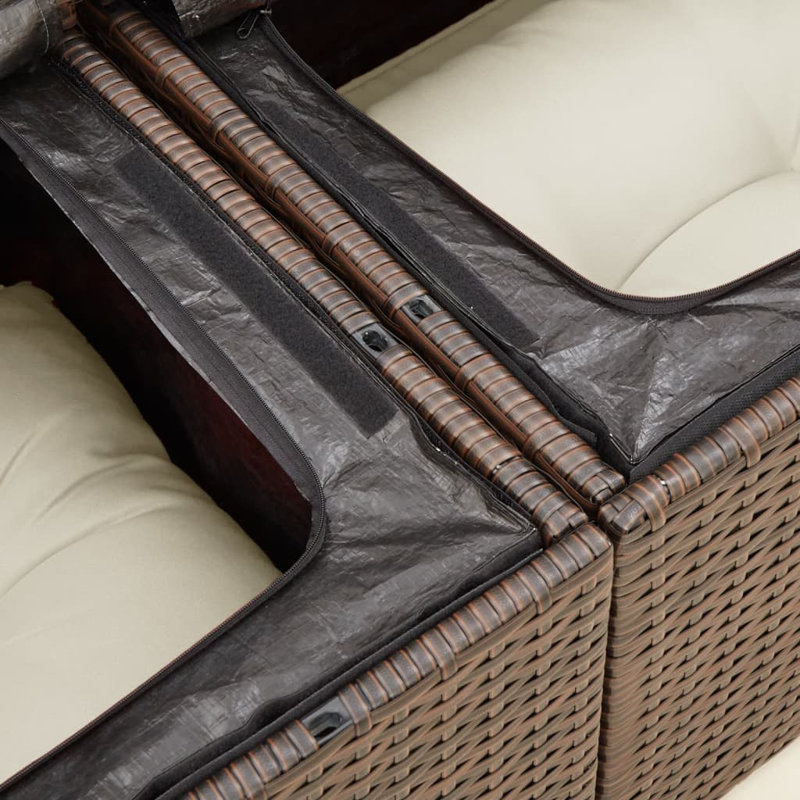  Garden Sofa Brown And Cream White