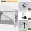 Pop Up Canopy Tent – Outdoor Shelter With Removable Sidewalls & Adjustable Height For Camping, Backyard-123029076-123029079