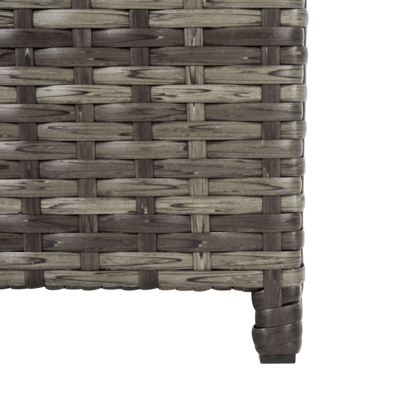 Toby Wicker Swing Top Outdoor Trash/Recycling Bins - 25 Gallons, Grey Brown