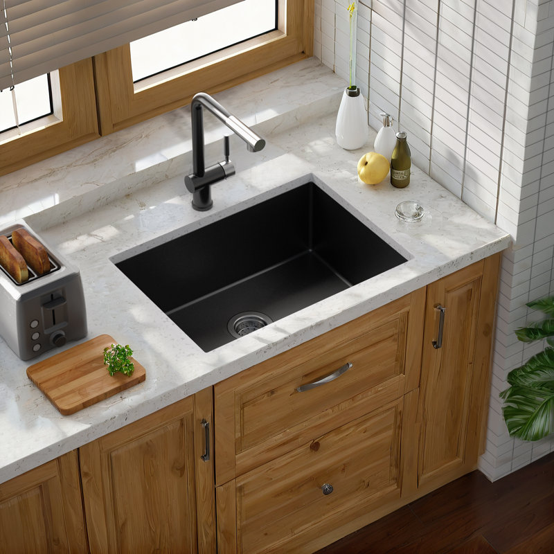 Évier de cuisine en acier inoxydable encastrable L 10 po Polyfurniture