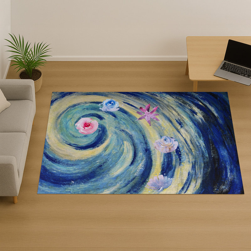 Abstract Area Rug, Rectangle 90 x 150 cm