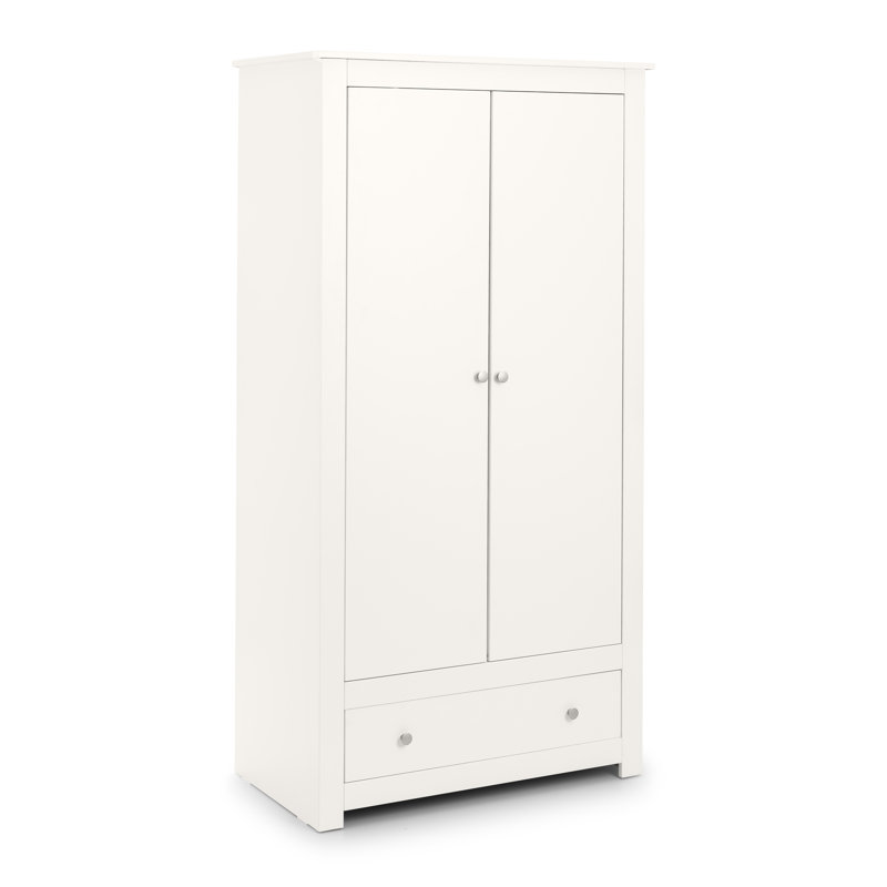 Payeur 2 Door Solid Wood Wardrobe, White