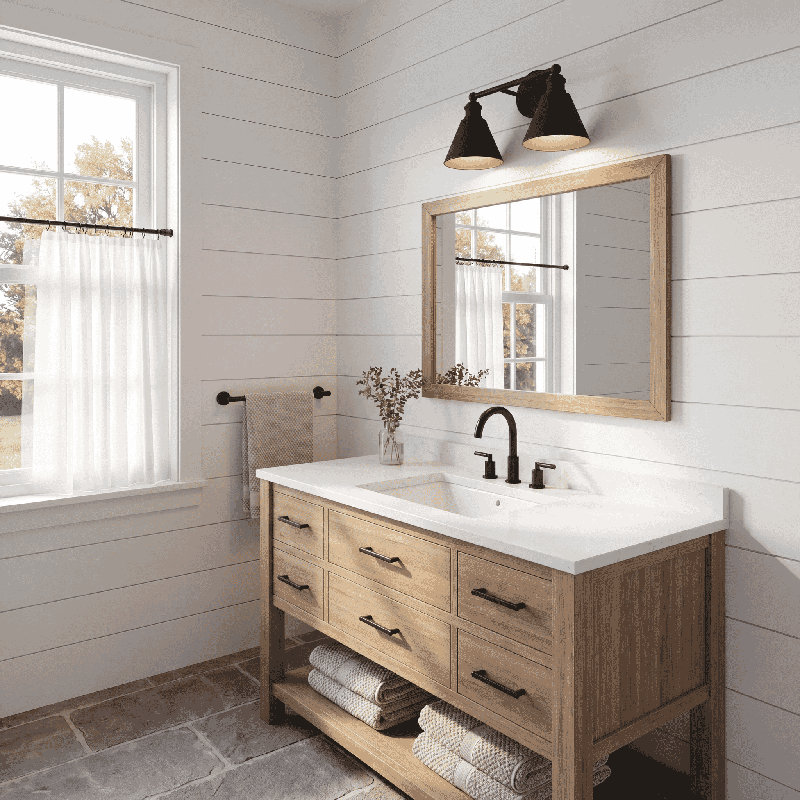 Kera 2 - Light Dimmable Vanity Light in Natural Brass, Natural Brass