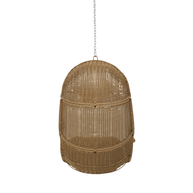 Balancelle d'extérieur en rotin Santiago, Beige