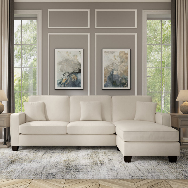 Canapé modulaire réversible Alitza, Crème, crème