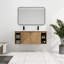 Meuble-lavabo double 48 po, à fixation murale, avec meuble-lavabo, avec porte