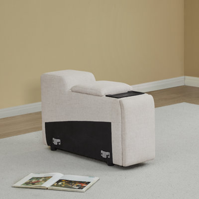 12.99'' Wide Upholstered Reclining Sofa With Console