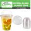 Gobelets jetables en plastique transparent 20 oz avec couvercles en dôme pour boissons froides, café glacé, boissons gazeuses, cocktails et gobelets Ecoqualité (1200)