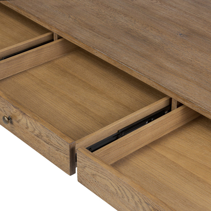 Bari Desk-Weathered Oak, Weathered Oak