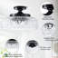 Plafonnier semi-encastré noir Mid-Century-434718827