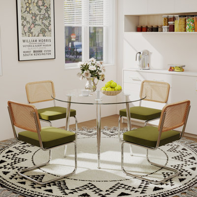 Round Glass Top Dining Set