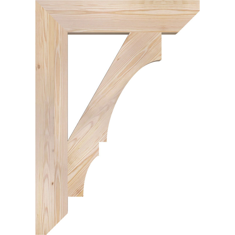 H 6'' W x 40'' D Wood Bracket/Corbel, 40" H x 5.5" W x 28" D, Douglas Fir, Smooth