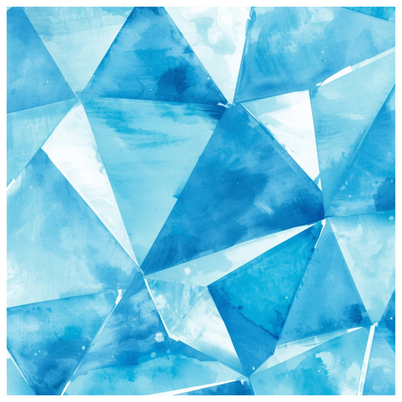 Blue Geometric Triangles Blankets, 50in W x 60in H