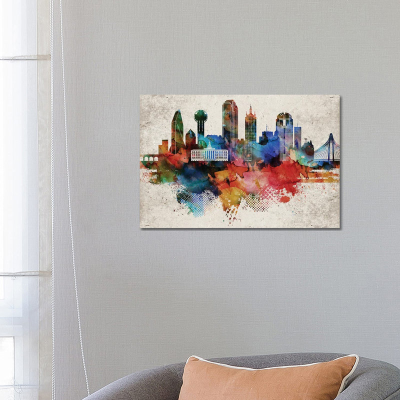 Dallas Abstract - Wrapped Canvas Painting, 66.04 cm H x 45.72 cm W