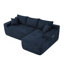 Canapé modulaire 85 po en forme de L avec tissu en lin de coton et sans assemblage-745352133