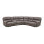 Kantu Brown Synthetic Leather Motion Sectional Sofa