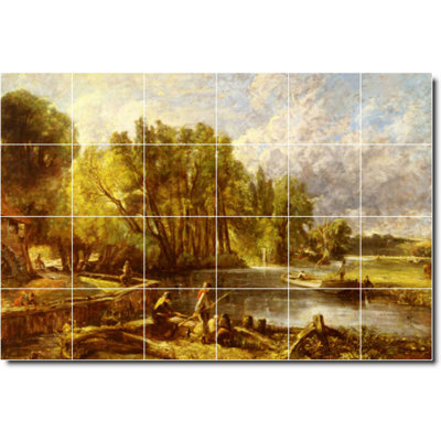 72" x 48" Ceramic Painting Decorative Mural Tile 12" x 12"