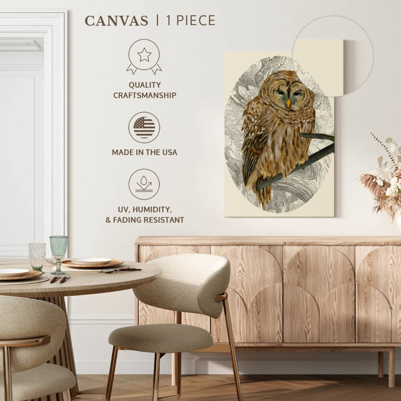 Brampt Barred Owl I, 48" H x 32" W
