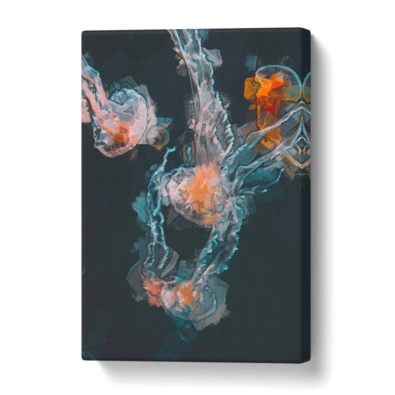 Peach Jellyfish in Abstract - Wrapped Canvas, 76.2 cm H x 50.8 cm W