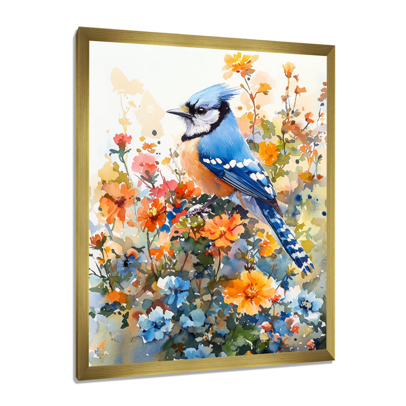 Batchelder - animaux, impressions sur toile, H 32 po x l 16 po, Reproduction encadrée d'une seule photo, Doré
