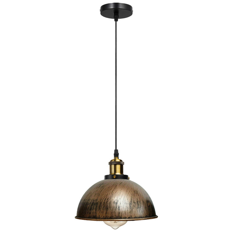 Arroyo 1 - Light Black Dome Pendant, Brushed Copper