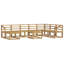  Outdoor Sofa Set 9 pcs Solid Acacia Wood Sectional Modular Furniture