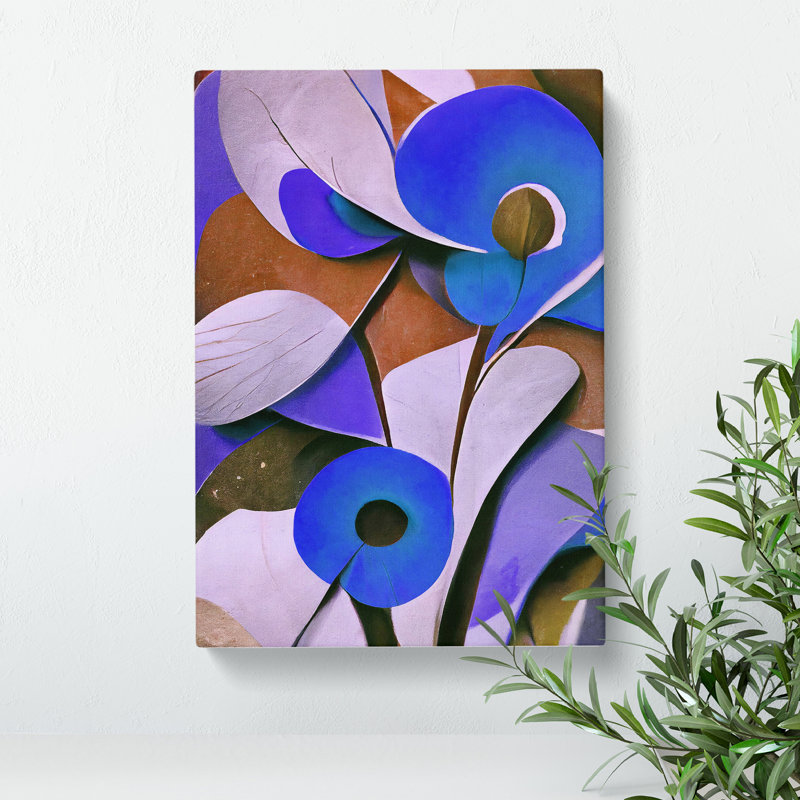 XC1022-1790X Delicate Abstract Floral No.5 - Wrapped Canvas Print, 60cm H x 40cm W x 3cm D
