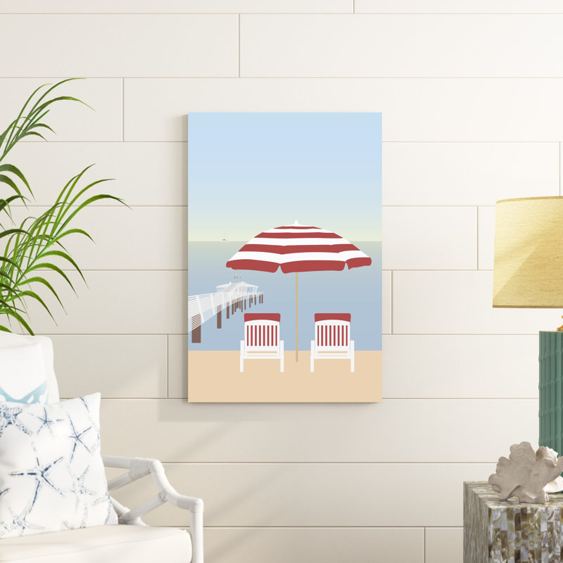 «Lido di Camaiore I» par Gurli Soerensen, reproduction d'art sur toile tendue, H 36 po x l 24 po
