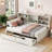 Bed Frame With Side Bookshelves, Two Drawers, And Built-In USB Port-2114101148