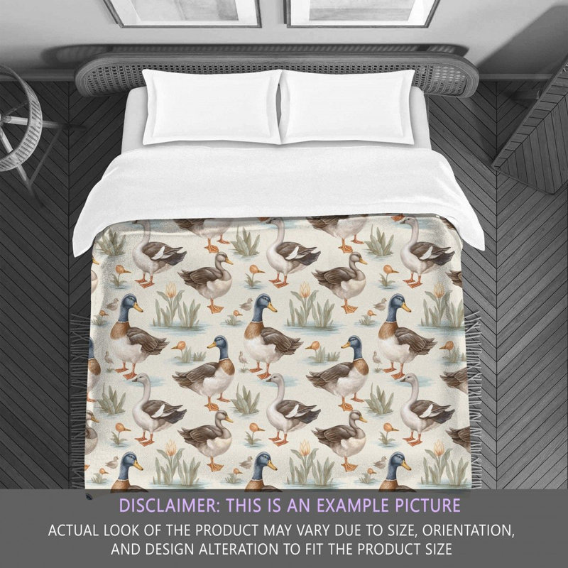 Duck Animal Brown Bedding, Twin Extra Long Comforter